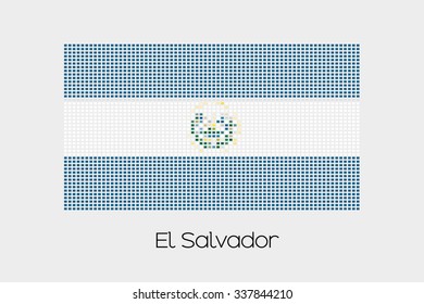 A Mosaic Flag Illustration of the country of El Salvador