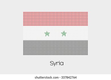 A Mosaic Flag Illustration of the country of Syria