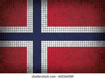 Mosaic flag of Norway