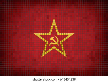 Mosaic flag of Soviet Union