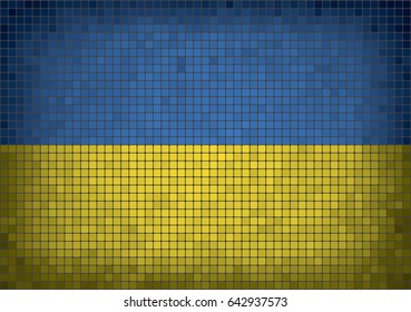 Mosaic flag of Ukraine