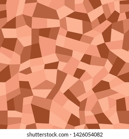 Mosaic floors of marble chips. Floors terrazzo, polymer mosaic seamless pattern. Abstract brown background. Vector tile texture