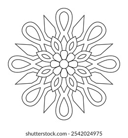 Mosaic floral pattern Mandala design ornate Coloring Book Page, tattoo, vector file, tattoo design, wall art, simple mandala art, Design for a wallpaper Paint shirt and tile Sticker Design,