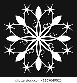 mosaic floral vector background 