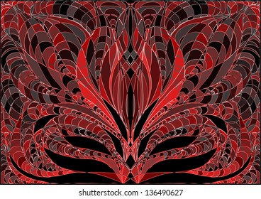 Mosaic a flower, the vector brochure of red color. A vector paper for walls. A vector. EPS10