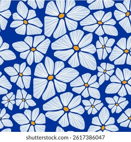 Mosaic Flowers, Surface Pattern Design, Floral Pattern, Flower Fabric.