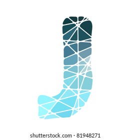 mosaic font letter j