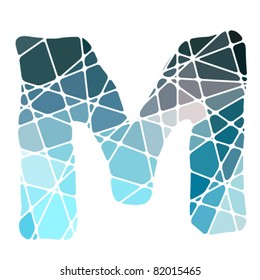 Mosaic Font Letter M