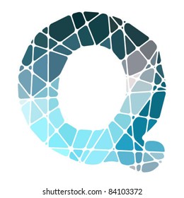 mosaic font letter Q