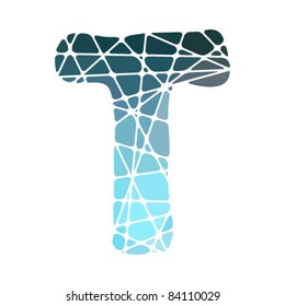 mosaic font letter T