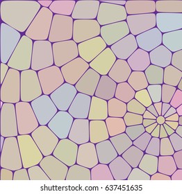 Mosaic in the form of stones of light lilac on purple background.