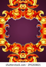 Mosaic frame ornament with copy space area