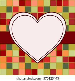 Mosaic frame place for text invitation