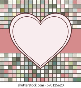 Mosaic frame place for text invitation