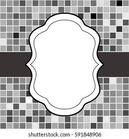 Mosaic frame place for text invitation