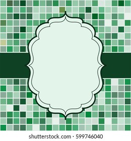 Mosaic frame place for text invitation