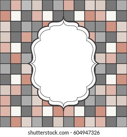 Mosaic frame place for text invitation