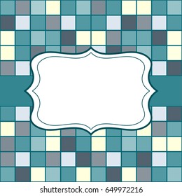 Mosaic frame place for text invitation