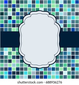 Mosaic frame place for text invitation