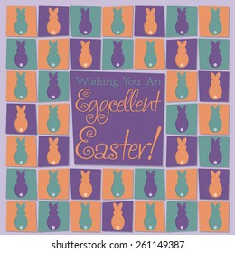 Mosaic funky Easter card in vector format.