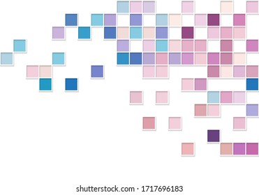 Mosaic geometric background with 3d effect and shadows. Design template can be used for book cover, flyer, poster, or advertising.
