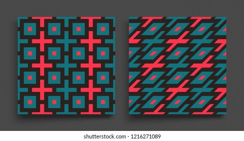 Mosaic. Geometric background. Textbook, booklet or notebook mockup. Business brochure. Cover design template. Vector Illustration.