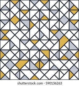 Mosaic geometric pattern. Triangle background
