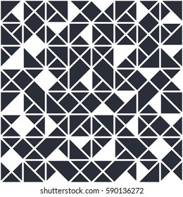 Mosaic geometric pattern. Triangle background