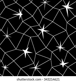 Mosaic geometric seamless pattern 3D. Fashion graphic background design. Modern stylish abstract texture. Monochrome template. For prints, textiles, wrapping, wallpaper, website, blog etc. VECTOR