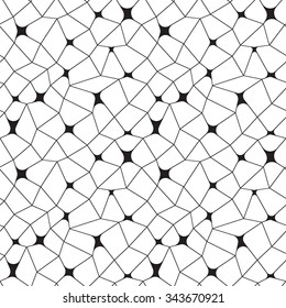 Mosaic geometric seamless pattern 3D. Fashion graphic background design. Modern stylish abstract texture. Monochrome template. For prints, textiles, wrapping, wallpaper, website, blog etc. VECTOR