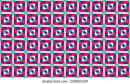 Mosaic geometric shape pattern design, Trendy Vector seamless pattern.Geometry minimalistic artwork poster with simple shape and figure. Abstract vector pattern design