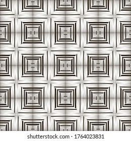 Mosaic with geometric shapes. Design with manual hatching.  Geometry. Seamless pattern. Textile. Ethnic boho ornament. Vector illustration for web design or print.