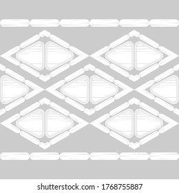 Mosaic with geometric shapes. Design with manual hatching.  Geometry. Seamless pattern. Textile. Ethnic boho ornament. Vector illustration for web design or print.