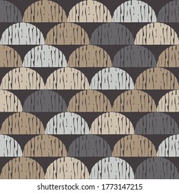 Mosaic with geometric shapes. Geometry. Seamless pattern. Design with manual hatching. Textile. Ethnic boho ornament. Vector illustration for web design or print.