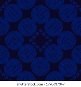 Mosaico con formas geométricas. Geometría. Patrón sin foco. Diseño con eclosión manual. Textil. Ornamento étnico de boho. Ilustración vectorial para diseño web o impresión.