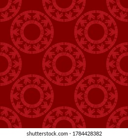 Mosaic with geometric shapes. Polka dots. Seamless pattern. Design with manual hatching. Textile. Ethnic boho ornament. Vector illustration for web design or print.