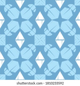 Mosaico con formas geométricas. Patrón sin foco. Diseño con eclosión manual. Textil. Ornamento étnico de boho. Ilustración vectorial para diseño web o impresión.