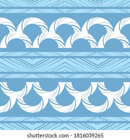 Mosaic with geometric shapes. Seamless pattern. Design with manual hatching. Textile. Ethnic boho ornament. Vector illustration for web design or print.