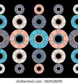 Mosaico con formas geométricas. Patrón sin foco. Diseño con eclosión manual. Textil. Ornamento étnico de boho. Ilustración vectorial para diseño web o impresión.