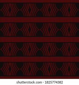 Mosaic with geometric shapes. Seamless pattern. Design with manual hatching. Textile. Ethnic boho ornament. Vector illustration for web design or print.