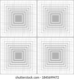 Mosaic with geometric shapes. Seamless pattern. Design with manual hatching. Textile. Ethnic boho ornament. Vector illustration for web design or print.