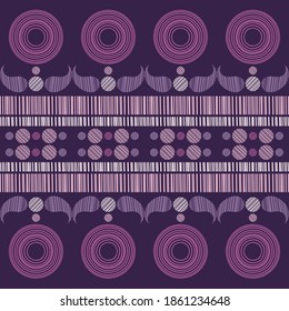Mosaik mit geometrischen Formen. Nahtloses Muster. Das Design der Striche. Textil. Ethnische Boho-Ornament. Vektorgrafik für Webdesign oder Print.