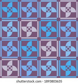 Mosaik mit geometrischen Formen. Nahtloses Muster. Design mit manueller Schraffur. Textil. Ethnische Boho-Ornament. Vektorgrafik für Webdesign oder Print.