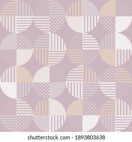Mosaico con formas geométricas. Patrón sin foco. Diseño con eclosión manual. Textil. Ornamento étnico de boho. Ilustración vectorial para diseño web o impresión.