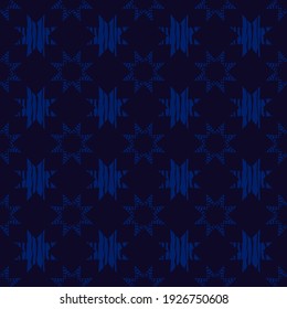 Mosaic with geometric shapes. Seamless pattern. Simple design. Textile. Ethnic boho ornament. Vector illustration for web design or print.