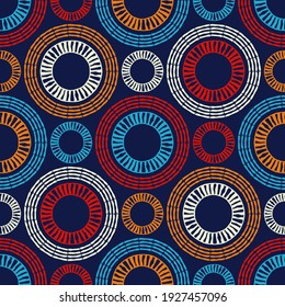 Mosaico con formas geométricas. Patrón sin foco. Diseño sencillo. Textil. Ornamento étnico de boho. Ilustración vectorial para diseño web o impresión.