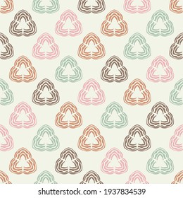 Mosaic with geometric shapes. Seamless pattern. Design with manual hatching. Textile. Ethnic boho ornament. Vector illustration for web design or print.