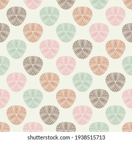 Mosaic with geometric shapes. Seamless pattern. Design with manual hatching. Textile. Ethnic boho ornament. Vector illustration for web design or print.
