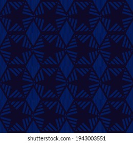 Mosaik mit geometrischen Formen. Nahtloses Muster. Design mit manueller Schraffur. Textil. Ethnische Boho-Ornament. Vektorgrafik für Webdesign oder Print.
