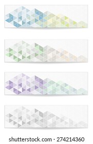 Mosaik-Banner-Set für geometrische Webseiten